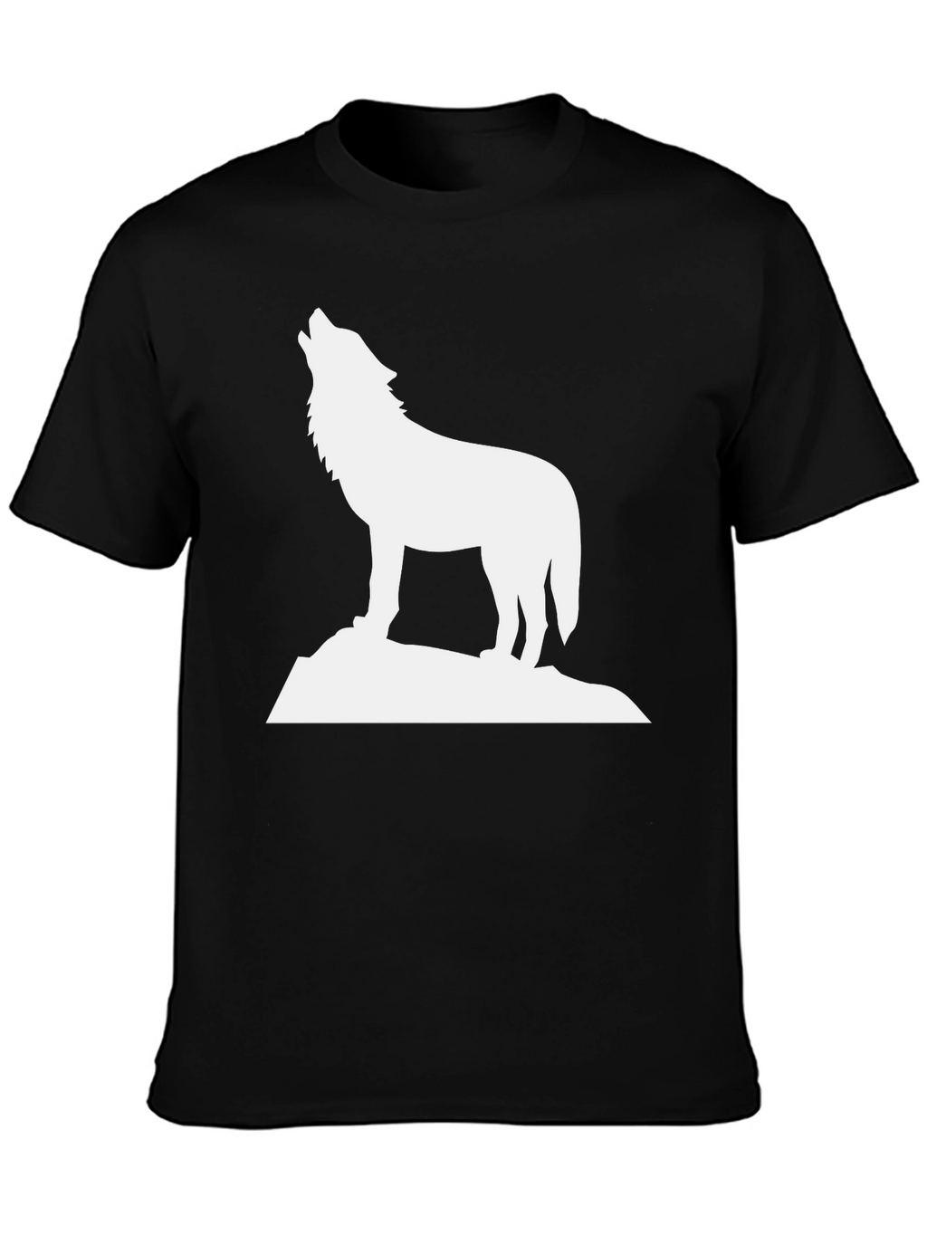 Wolf Howling T-Shirt - Black Graphic Tee