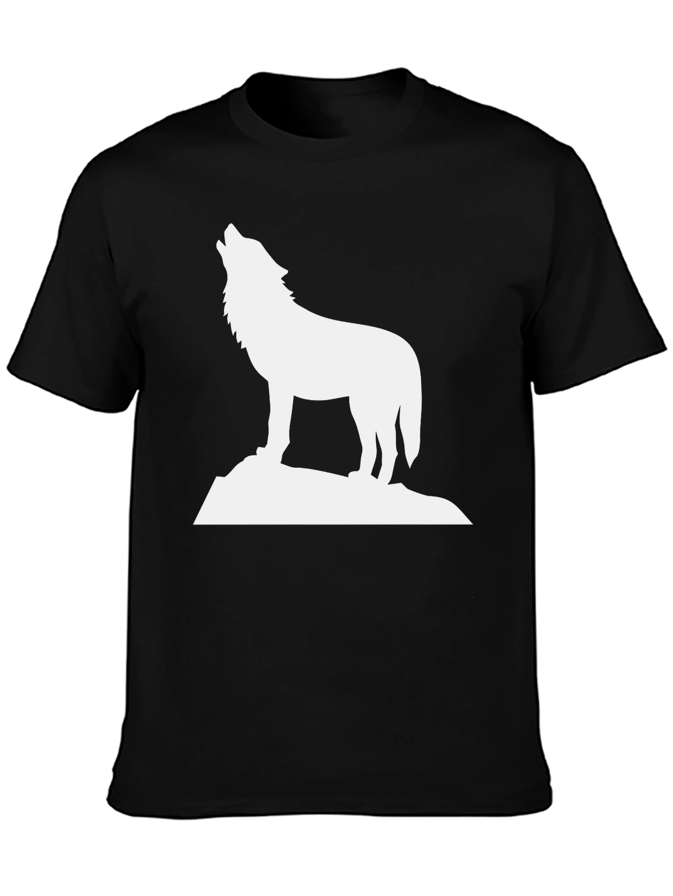 Wolf Howling T-Shirt - Black Graphic Tee