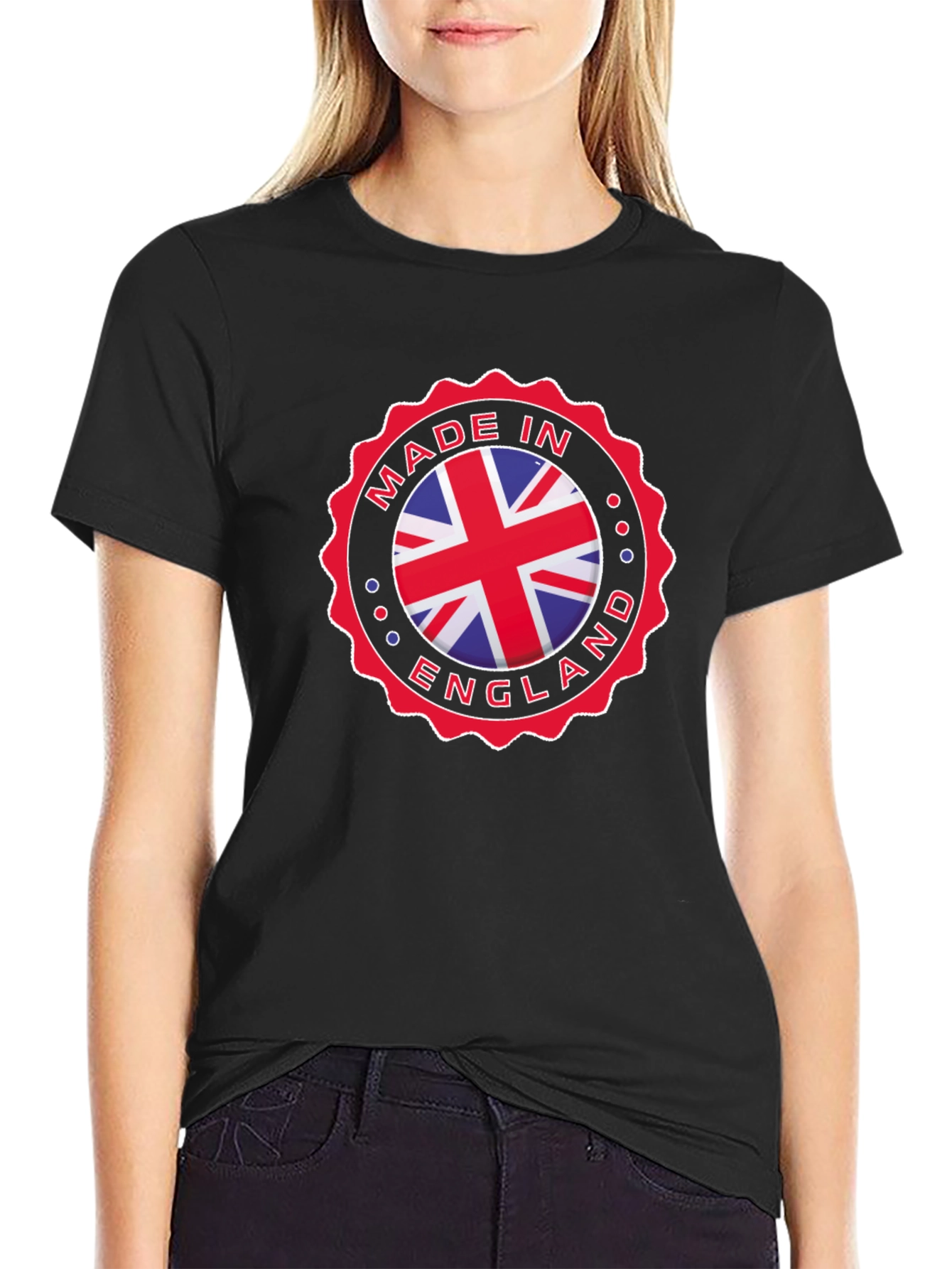 Made in England Graphic T-Shirt - Black Cotton Tee