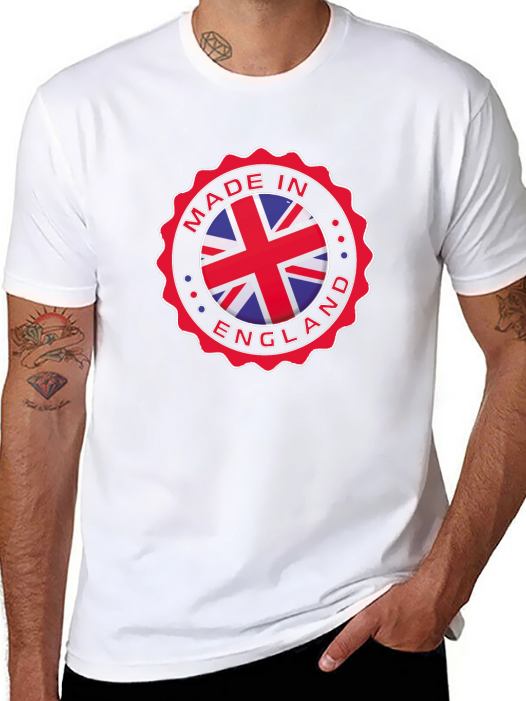 Made in England Graphic T-Shirt - Black Cotton Tee