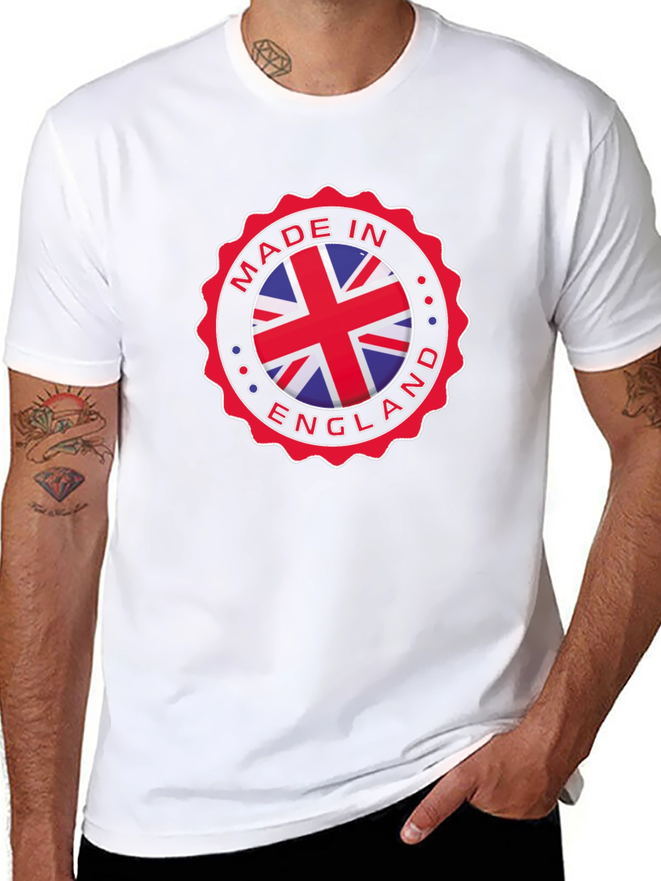 Made in England Graphic T-Shirt - Black Cotton Tee