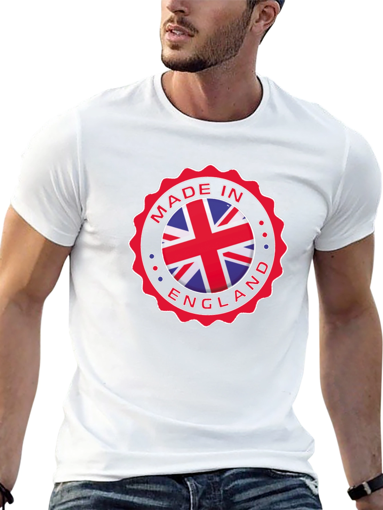 Made in England Graphic T-Shirt - Black Cotton Tee