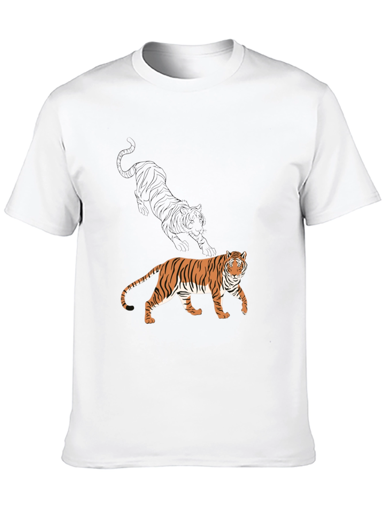 Tiger Graphic Black T-Shirt - Stylish Mens Tee