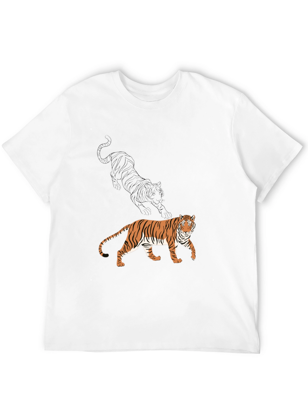 Tiger Graphic Black T-Shirt - Stylish Mens Tee