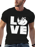 Love Rhino Graphic Tee - Soft Black Cotton T-Shirt