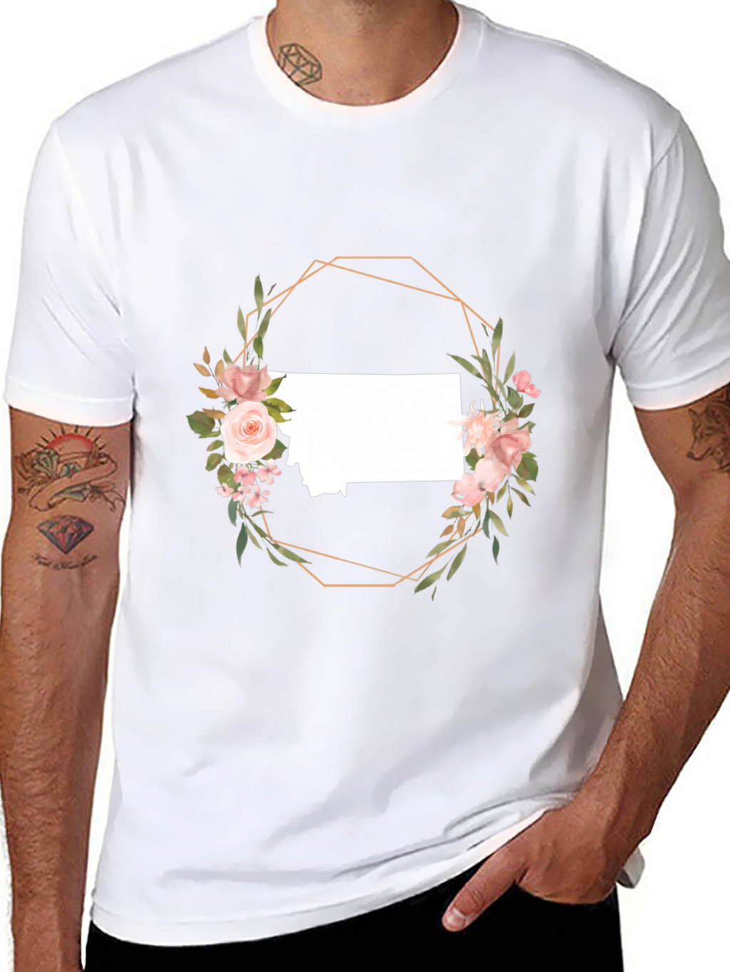 Floral Montana State T-Shirt