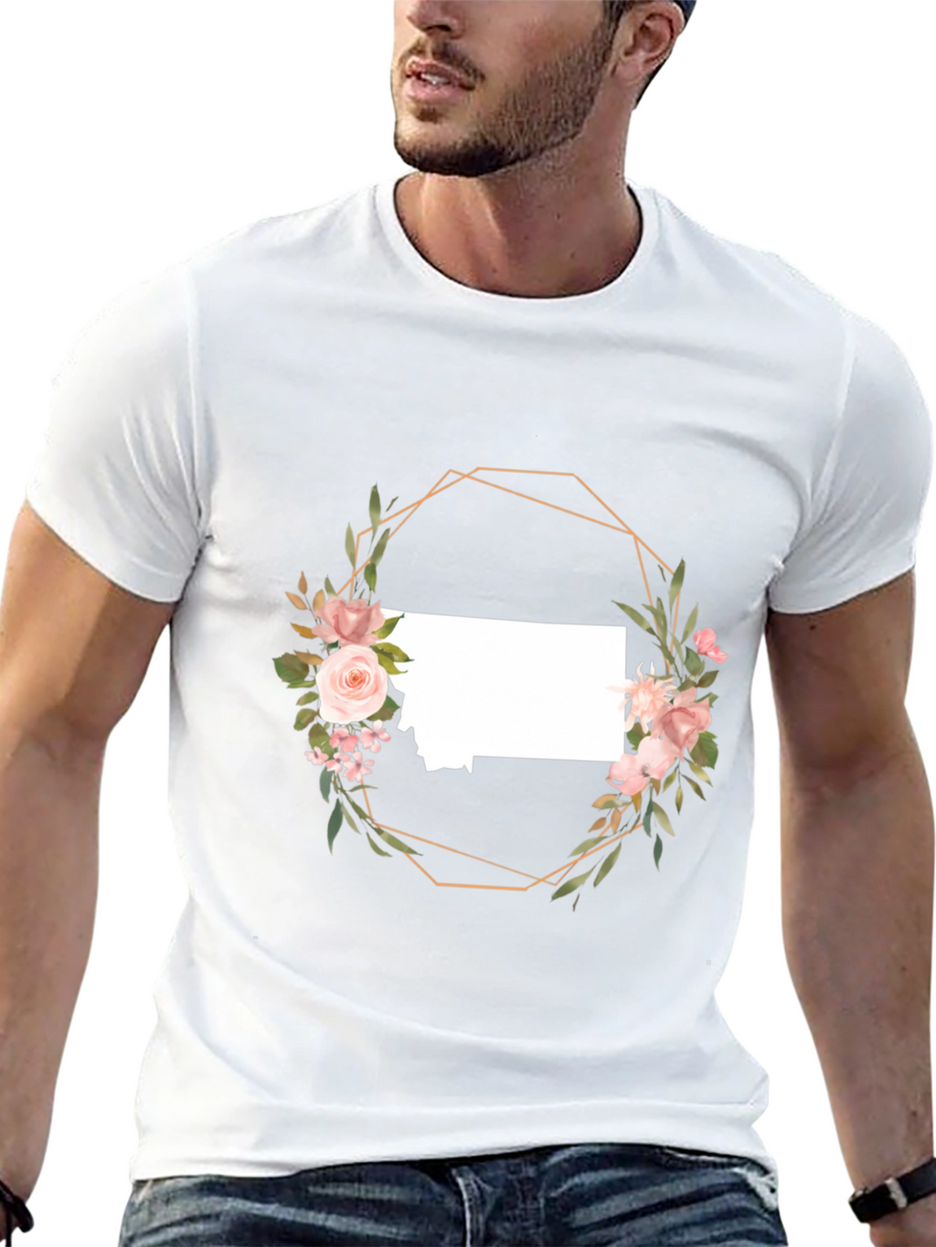 Floral Montana State T-Shirt