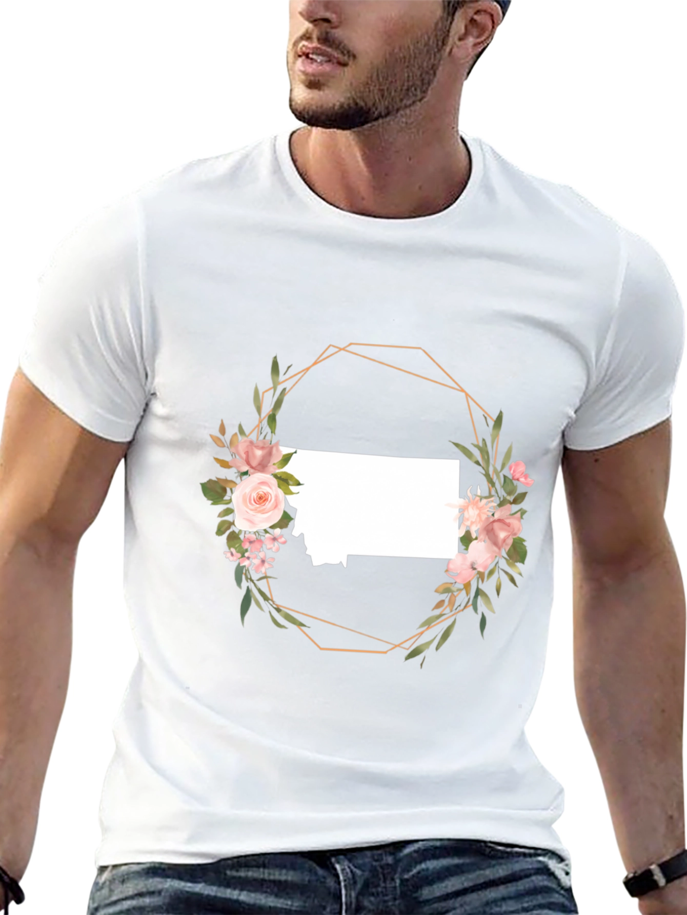 Floral Montana State T-Shirt