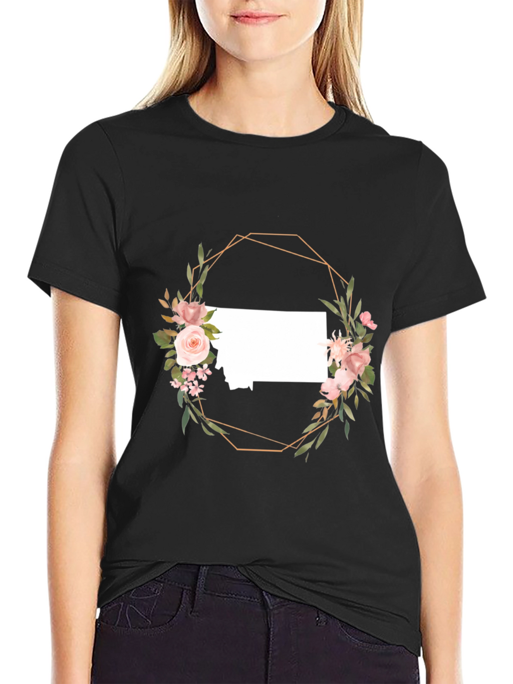 Floral Montana State T-Shirt