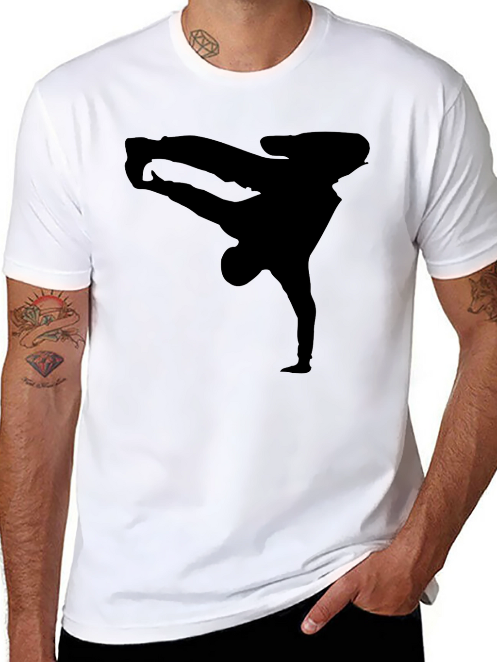 Breakdance Silhouette Black T-Shirt