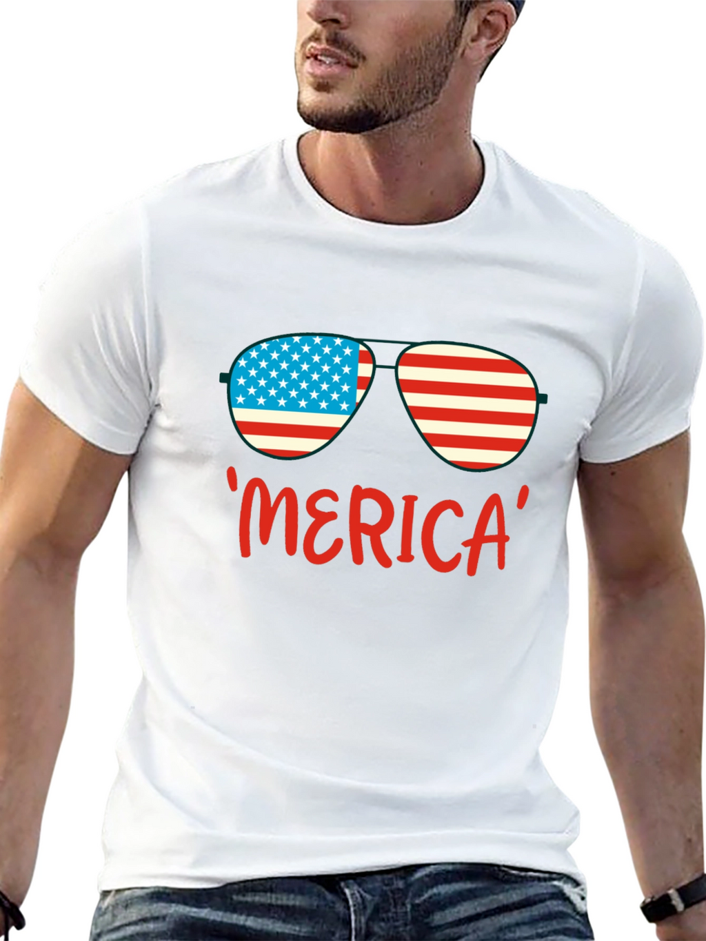 Patriotic Merica Sunglasses T-Shirt