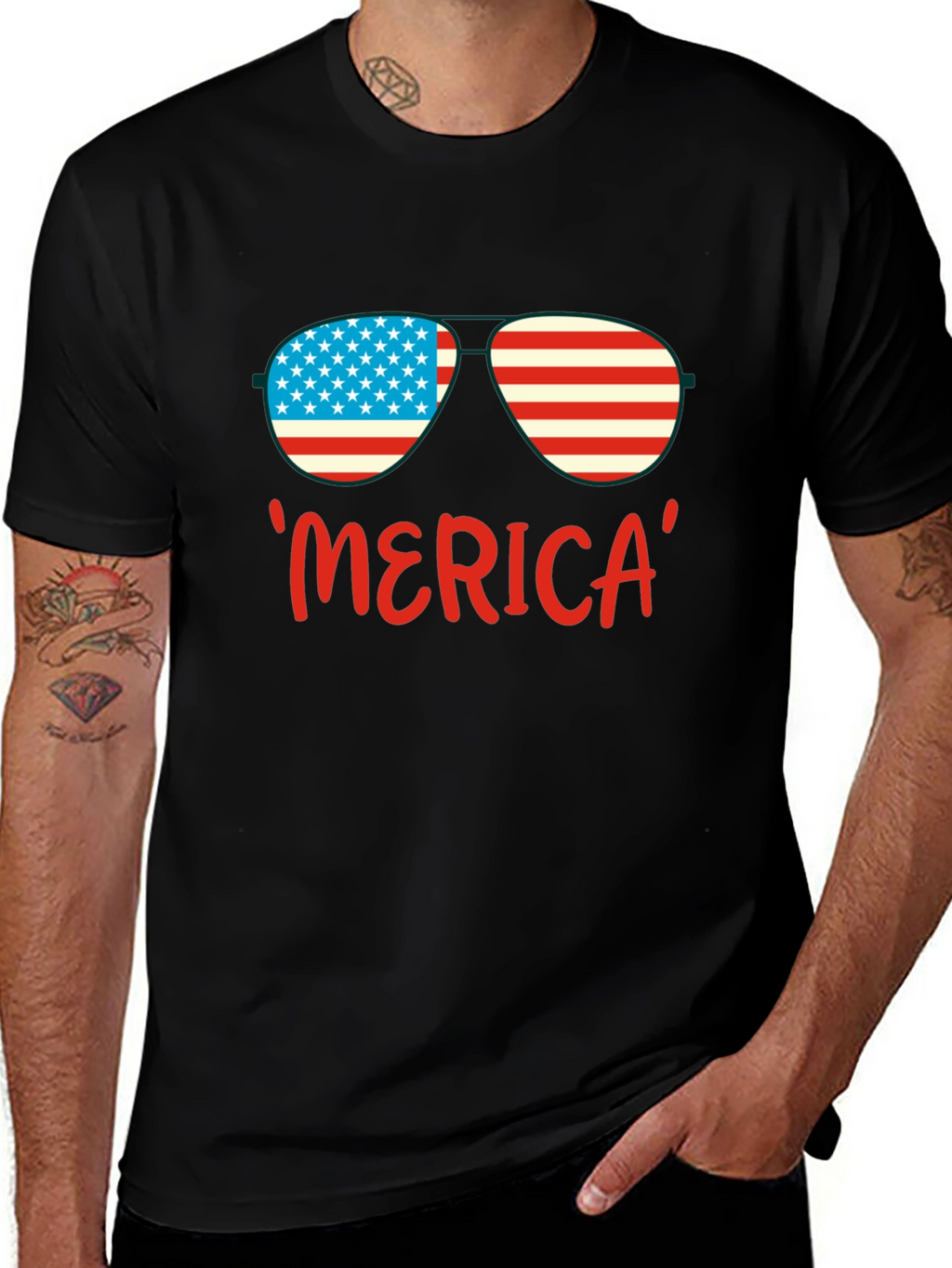Patriotic Merica Sunglasses T-Shirt