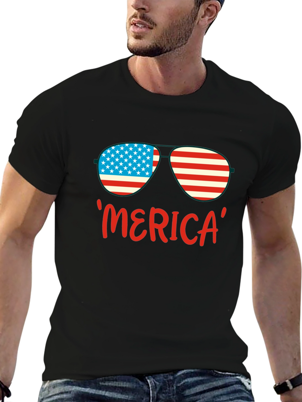 Patriotic Merica Sunglasses T-Shirt