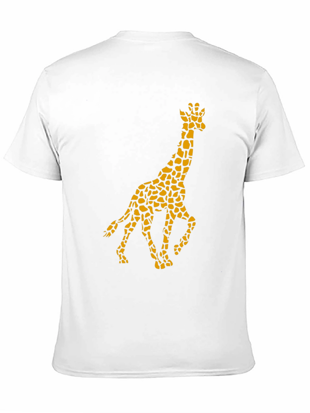 Giraffe Print Mens Black T-Shirt