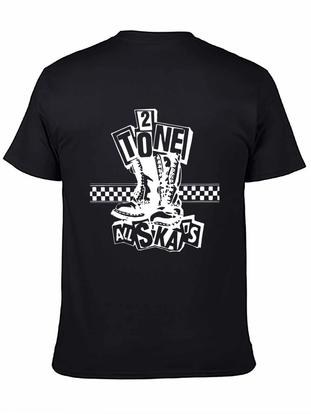 2 Tone All Skas Graphic Black T-Shirt