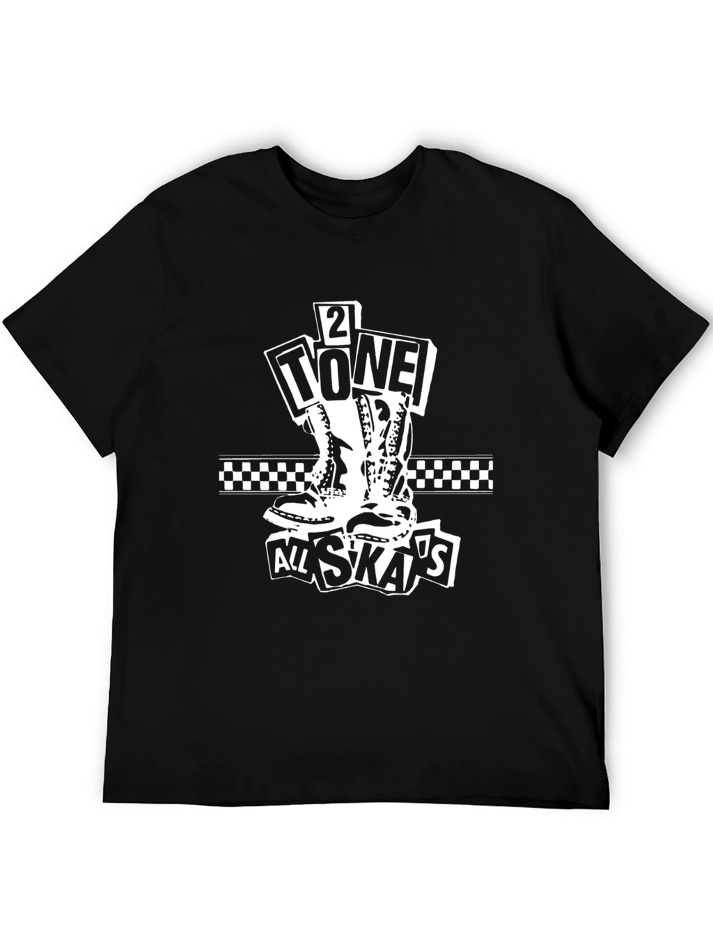 2 Tone All Skas Graphic Black T-Shirt