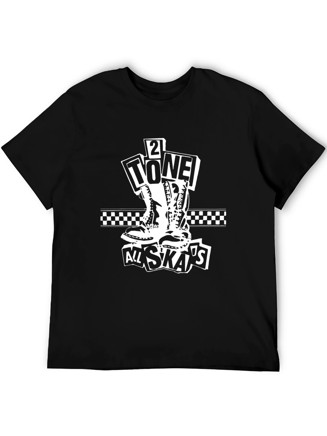 2 Tone All Skas Graphic Black T-Shirt