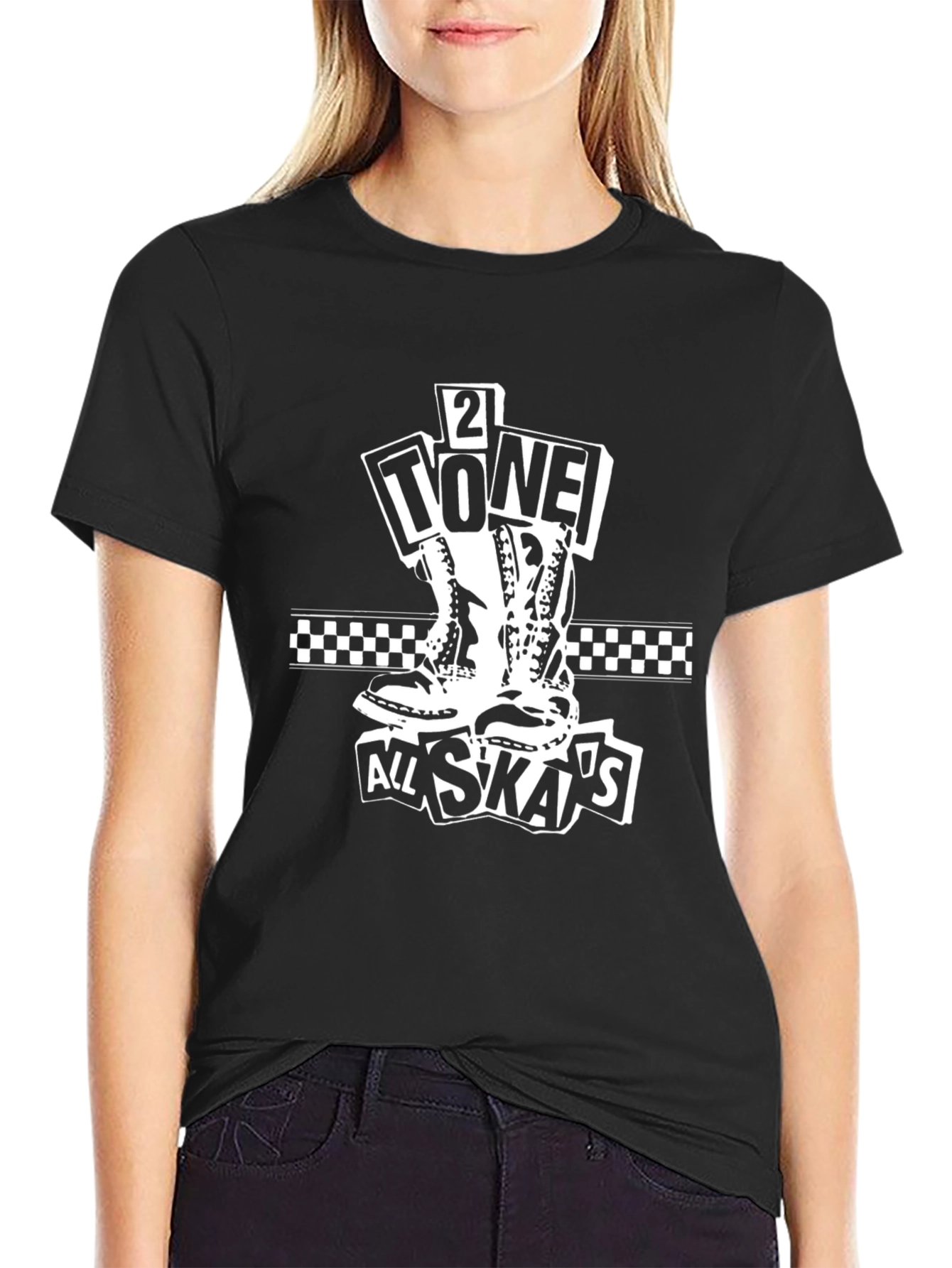 2 Tone All Skas Graphic Black T-Shirt