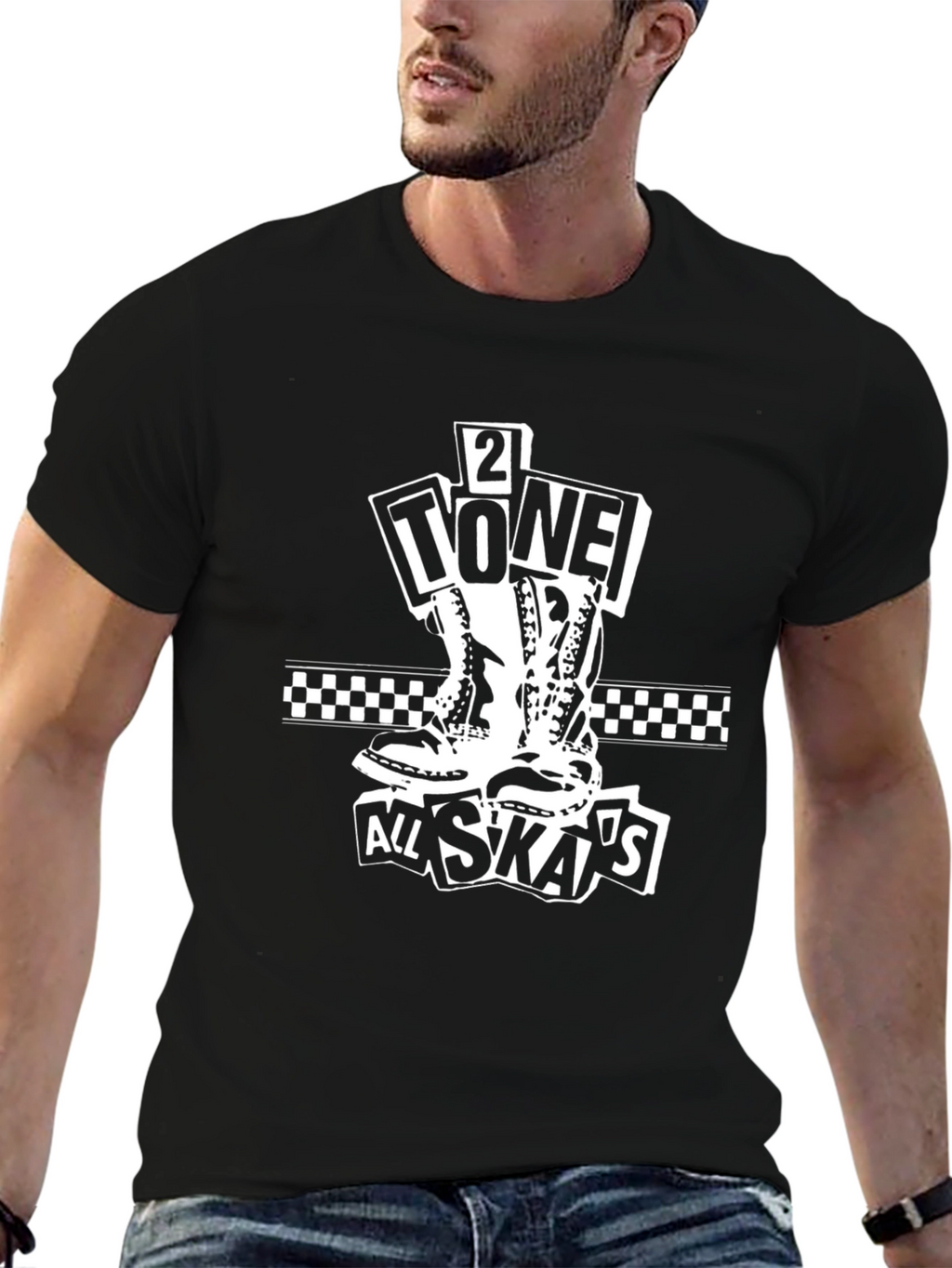2 Tone All Skas Graphic Black T-Shirt