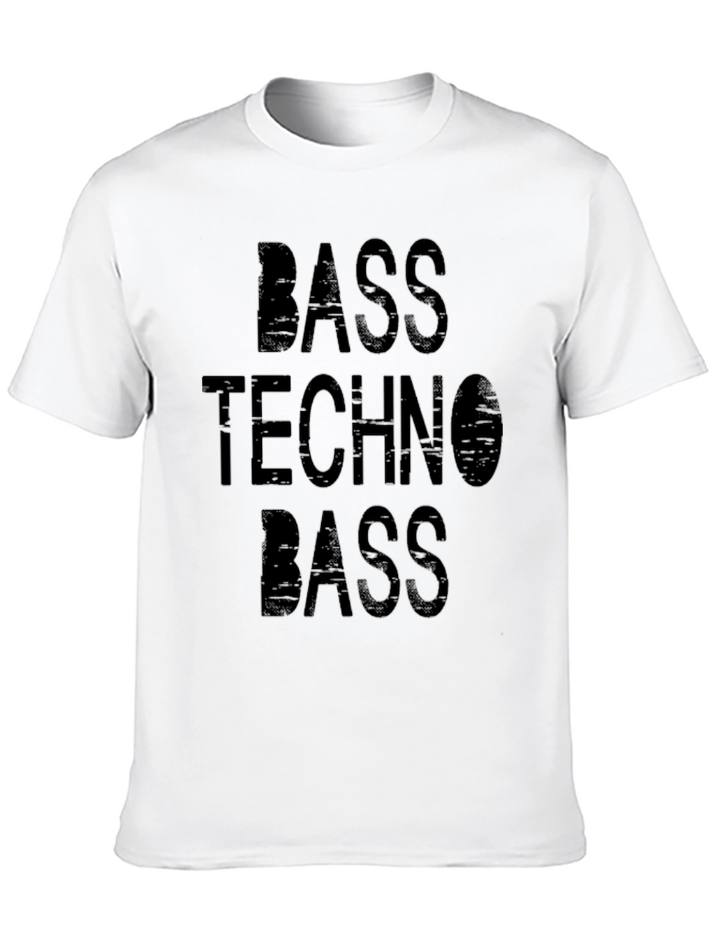 Bass Techno Bass Graphic Tee - Black Cotton T-Shirt