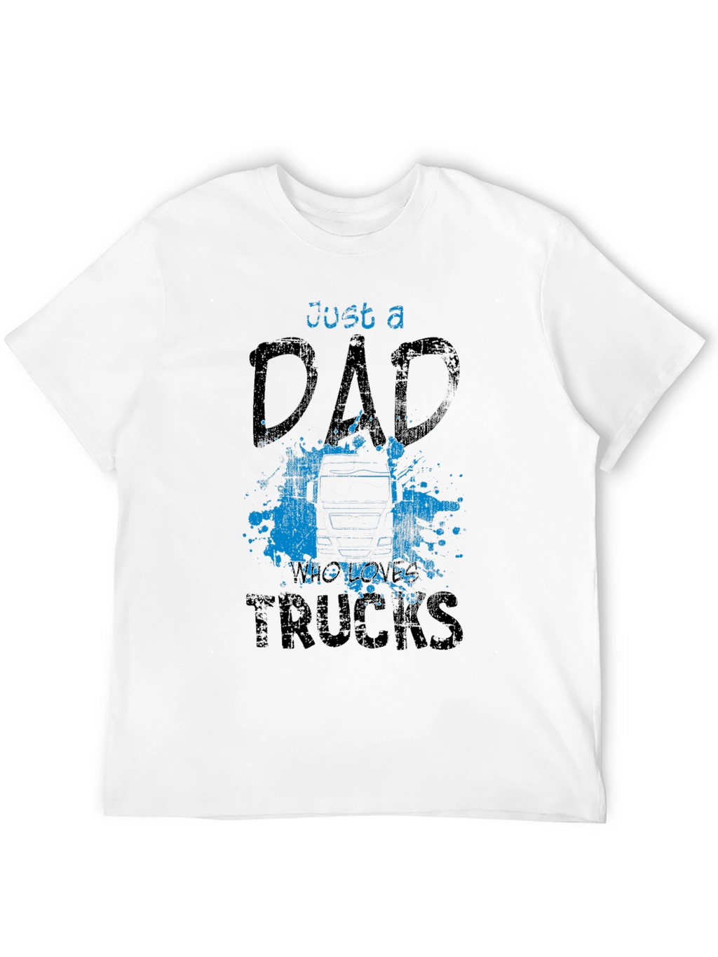 Dad Who Loves Trucks T-Shirt - Black