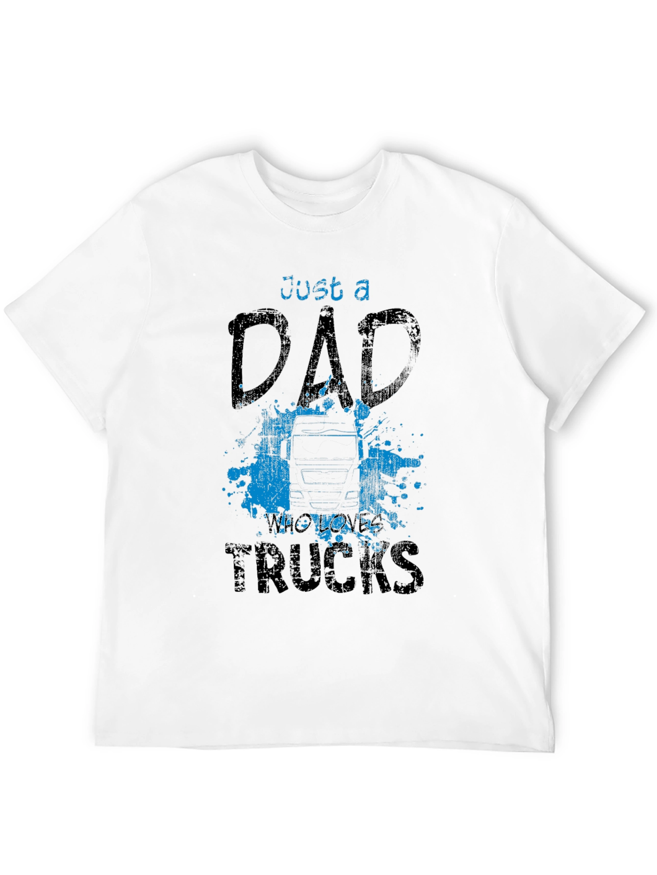 Dad Who Loves Trucks T-Shirt - Black