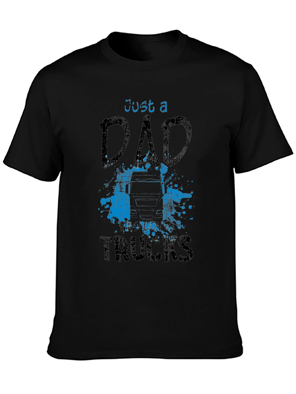Dad Who Loves Trucks T-Shirt - Black