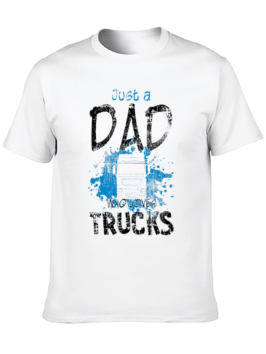 Dad Who Loves Trucks T-Shirt - Black