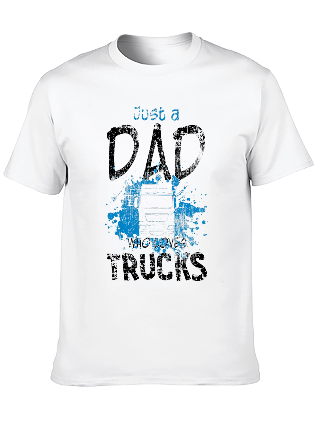 Dad Who Loves Trucks T-Shirt - Black