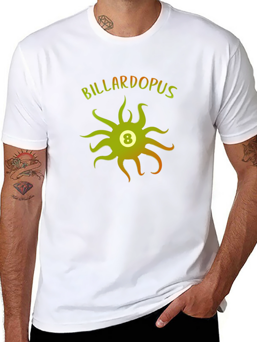 Billardopus T-Shirt - Octopus 8 Ball Graphic Tee