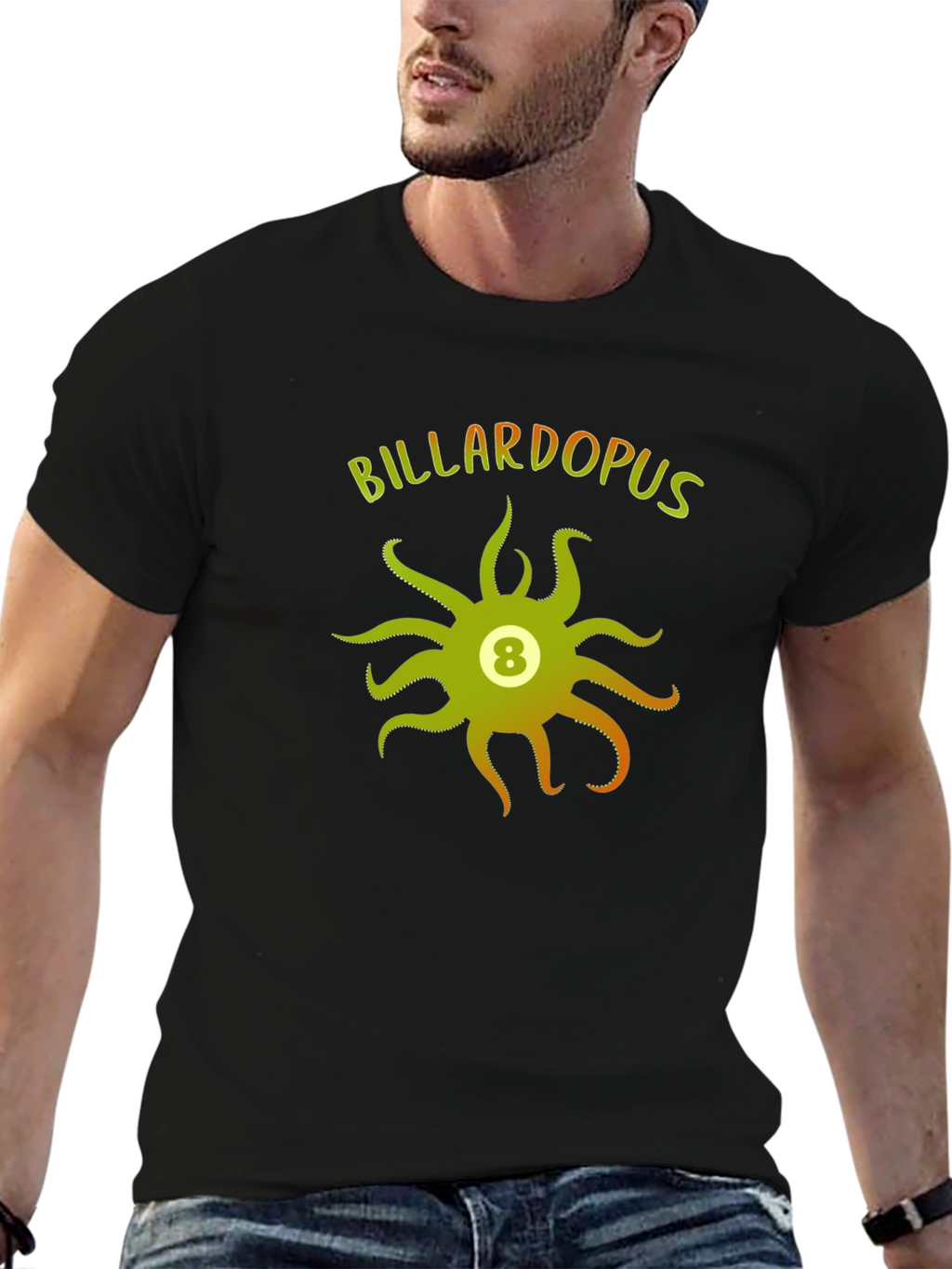 Billardopus T-Shirt - Octopus 8 Ball Graphic Tee
