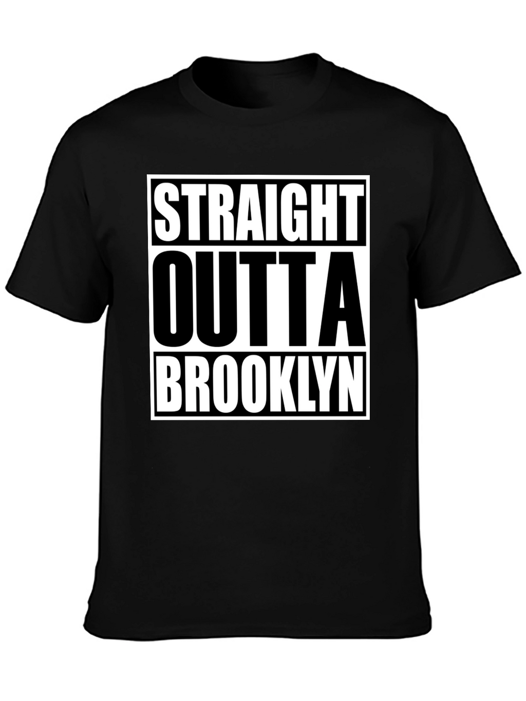 Straight Outta Brooklyn Graphic Tee - Classic Black T-Shirt