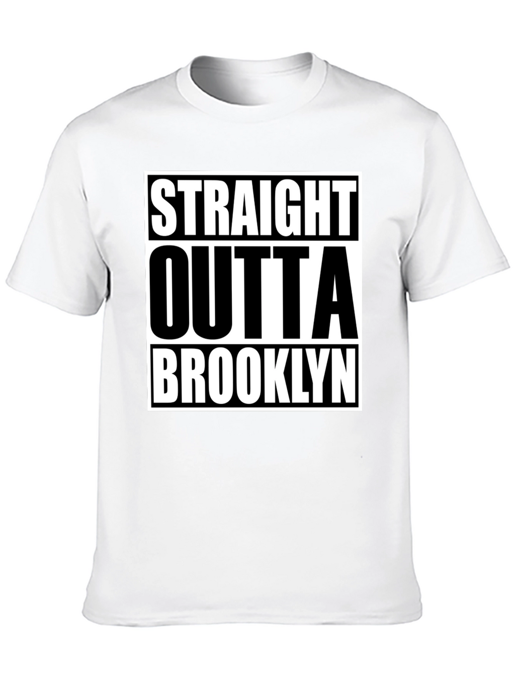 Straight Outta Brooklyn Graphic Tee - Classic Black T-Shirt