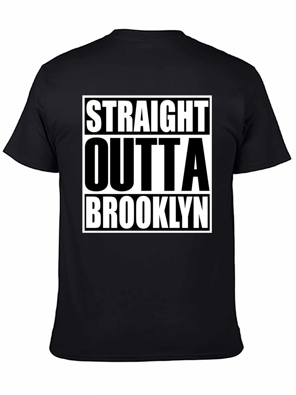 Straight Outta Brooklyn Graphic Tee - Classic Black T-Shirt