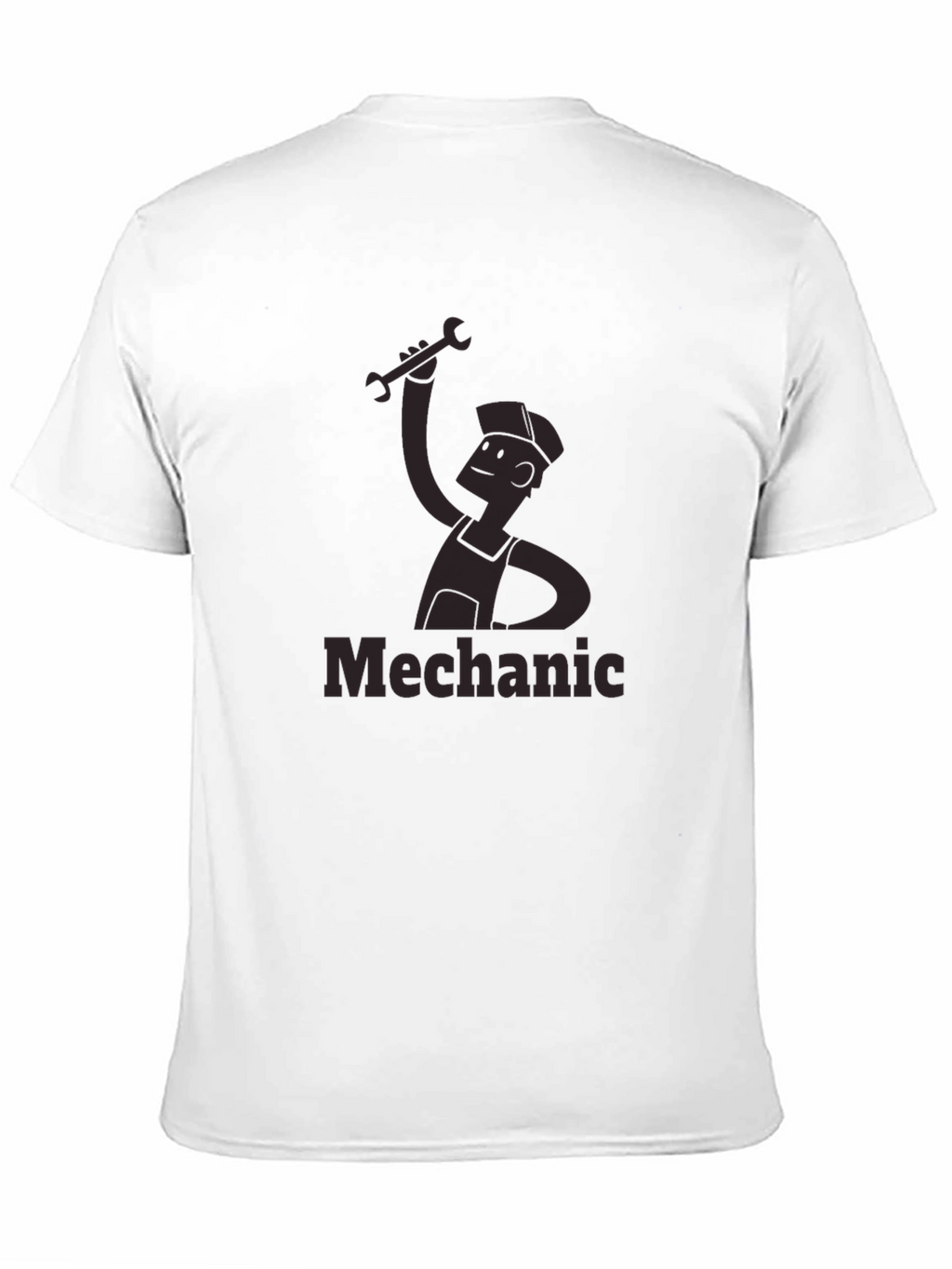 Mechanic Cartoon Graphic Tee - Black