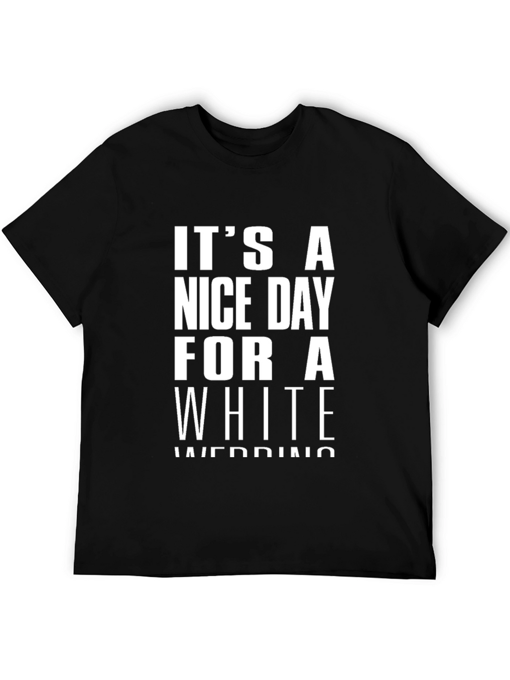 White Wedding Graphic Tee - Black
