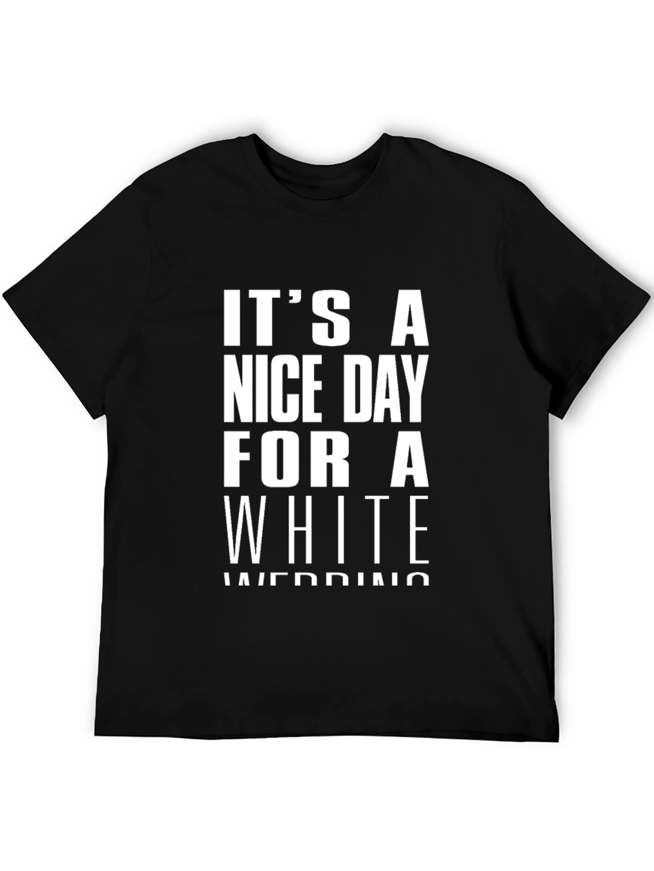 White Wedding Graphic Tee - Black