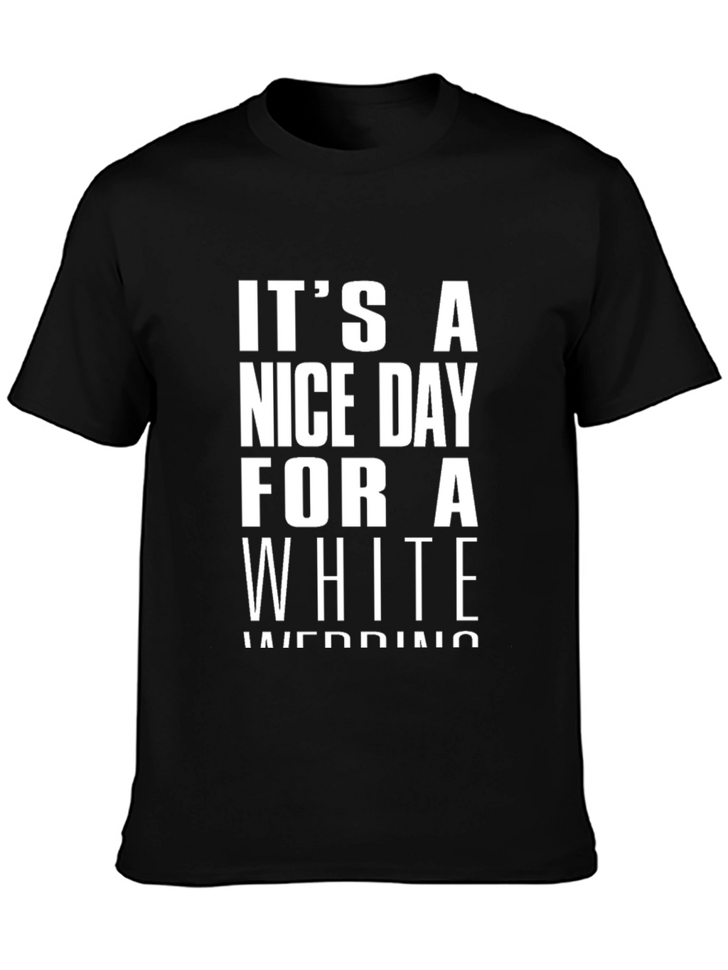 White Wedding Graphic Tee - Black