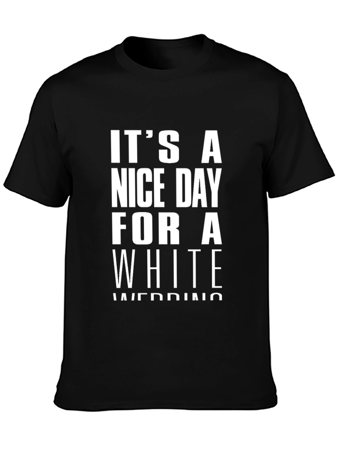 White Wedding Graphic Tee - Black