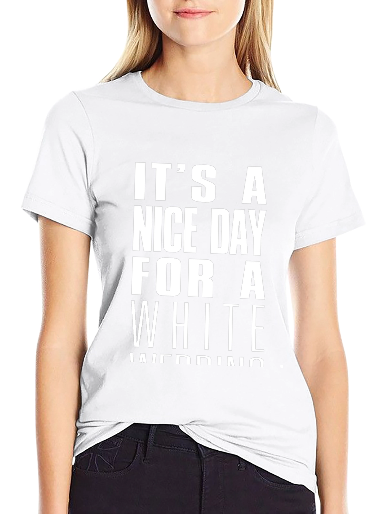 White Wedding Graphic Tee - Black