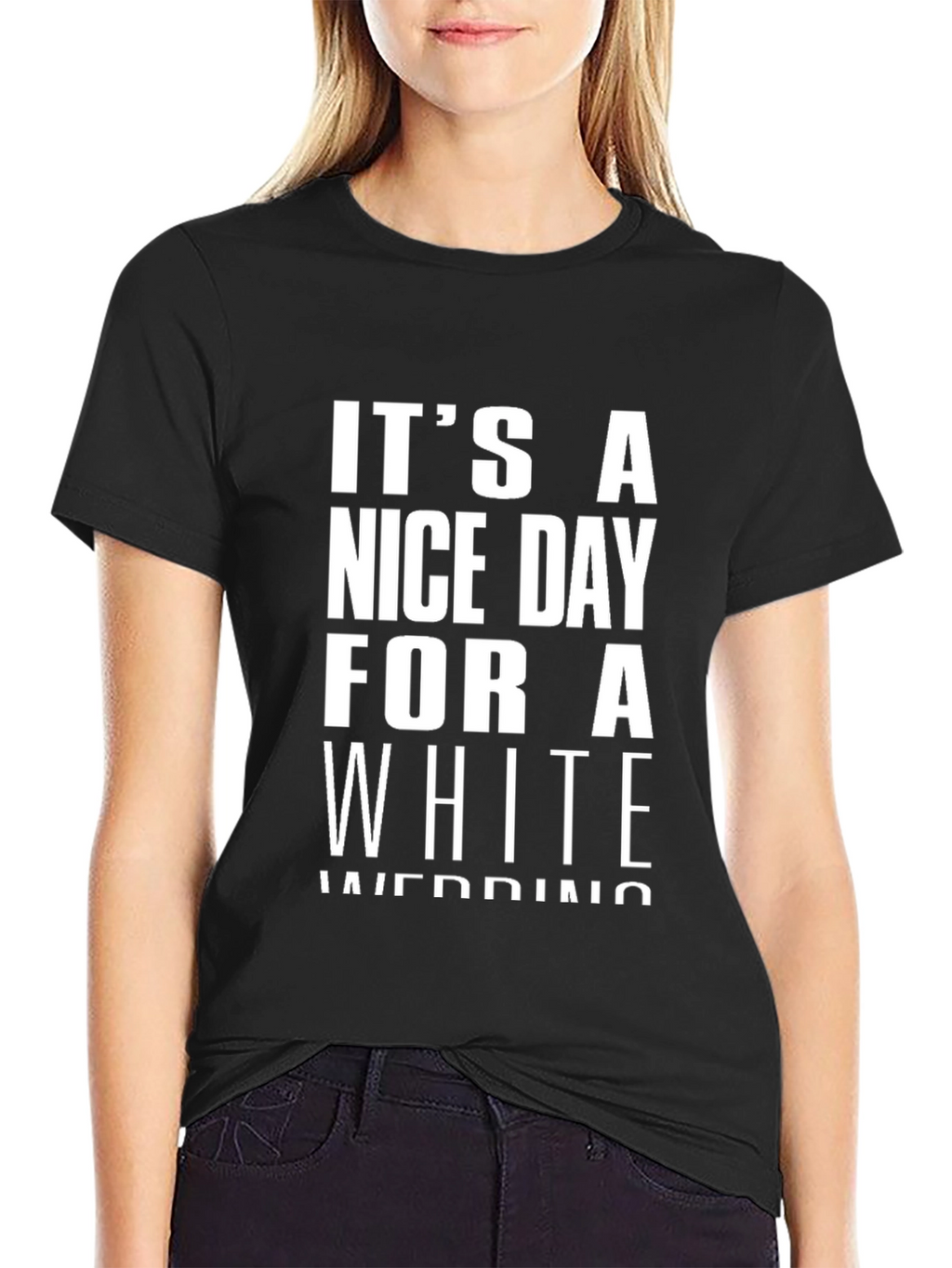 White Wedding Graphic Tee - Black