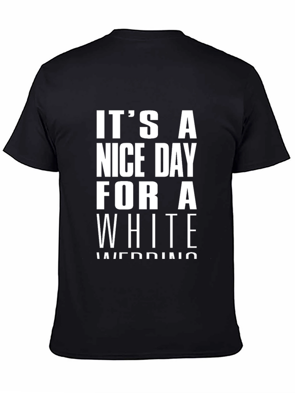 White Wedding Graphic Tee - Black