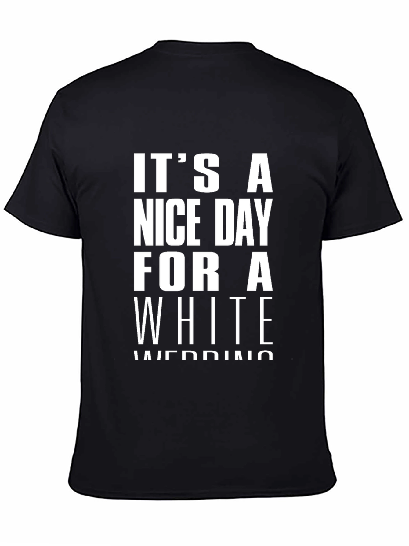 White Wedding Graphic Tee - Black