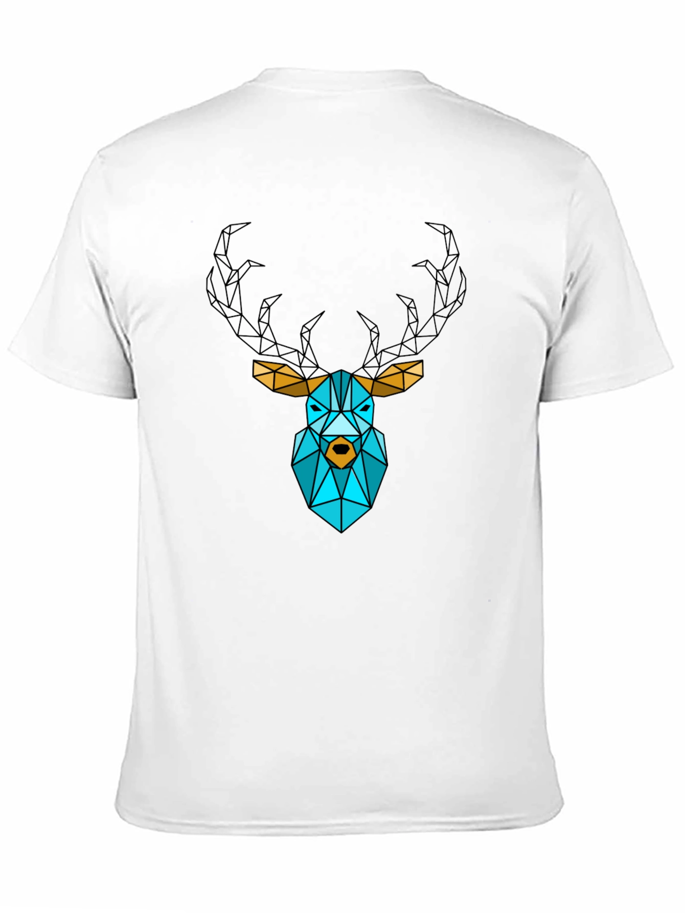 Geometric Deer Graphic T-Shirt - Modern Style