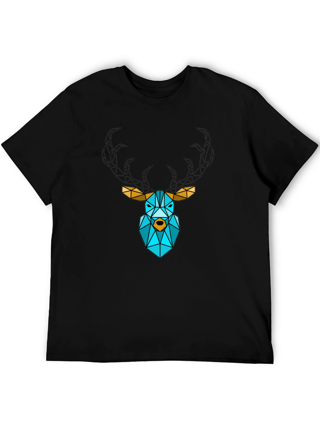 Geometric Deer Graphic T-Shirt - Modern Style