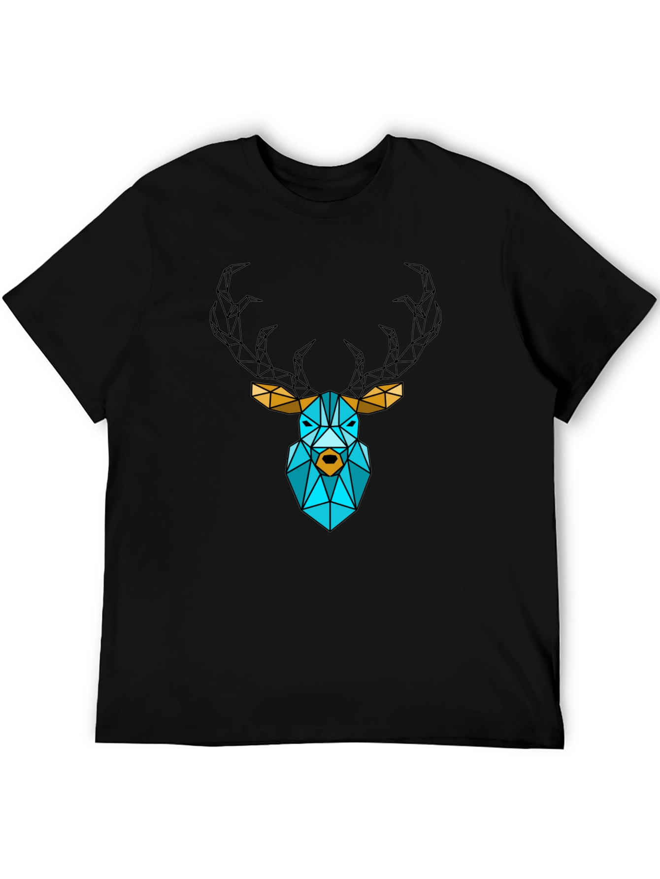 Geometric Deer Graphic T-Shirt - Modern Style