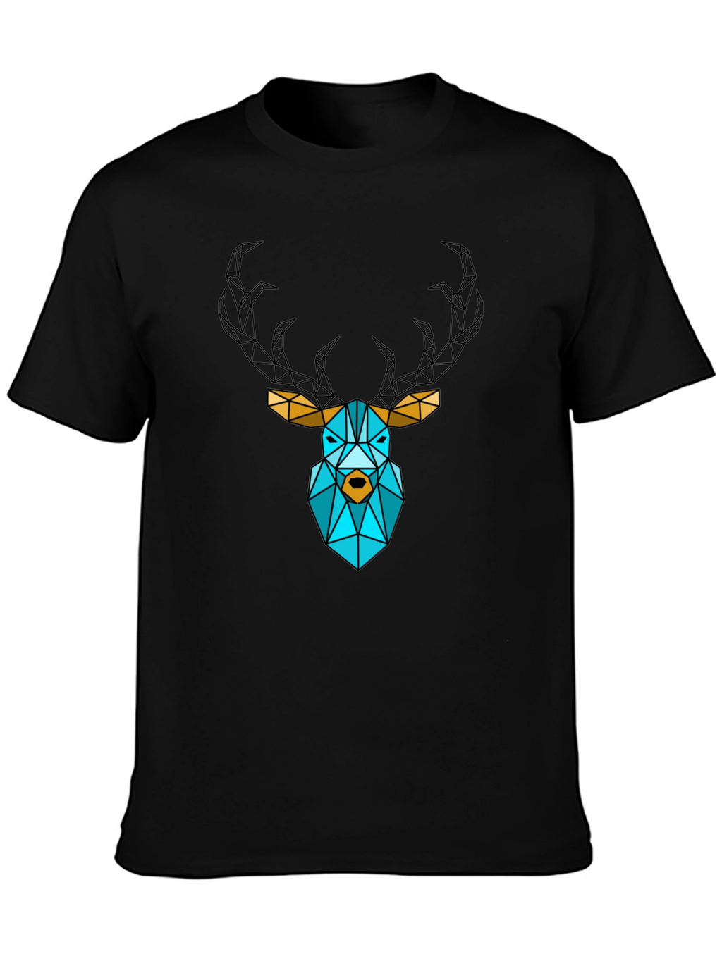 Geometric Deer Graphic T-Shirt - Modern Style