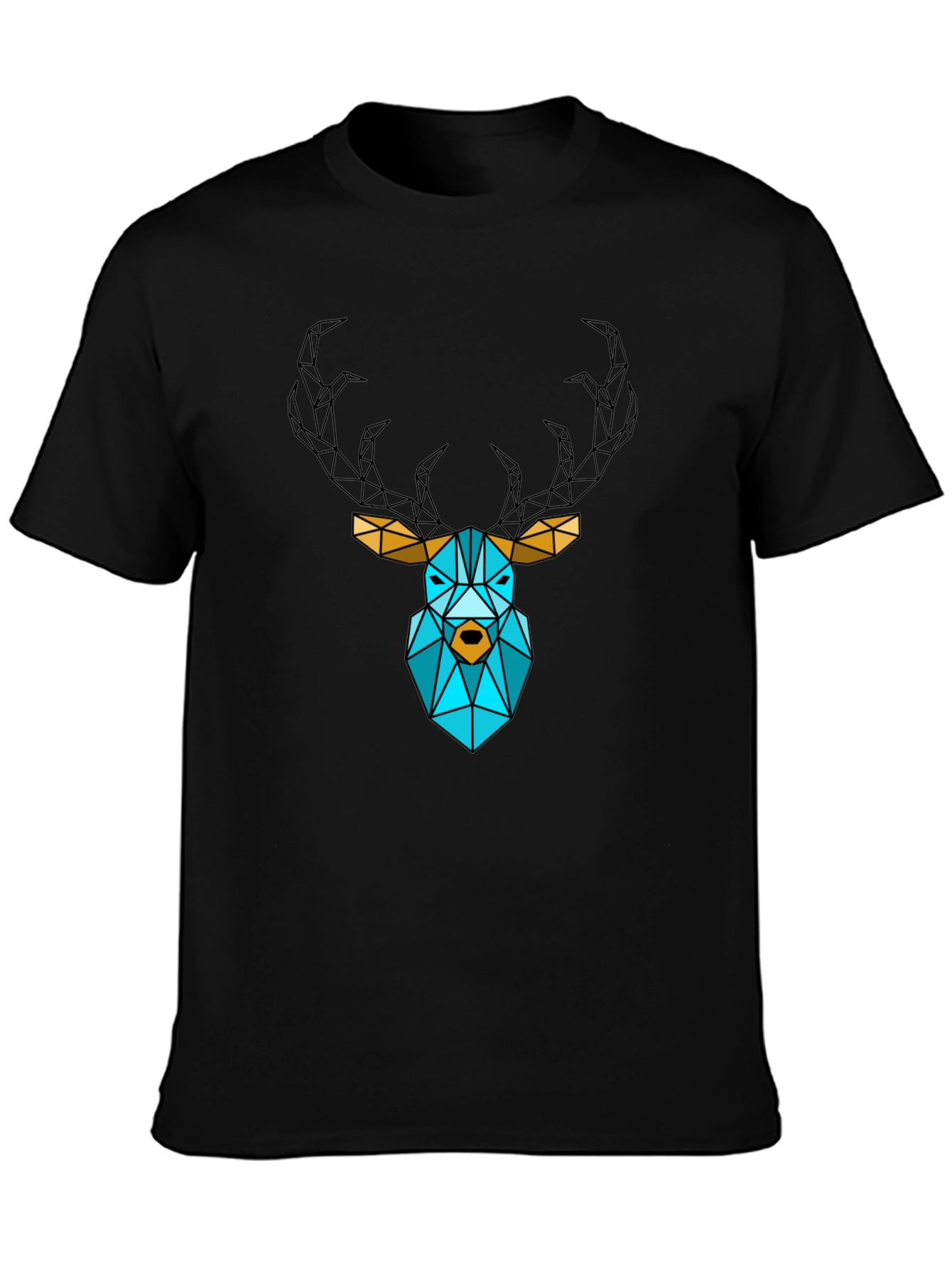 Geometric Deer Graphic T-Shirt - Modern Style