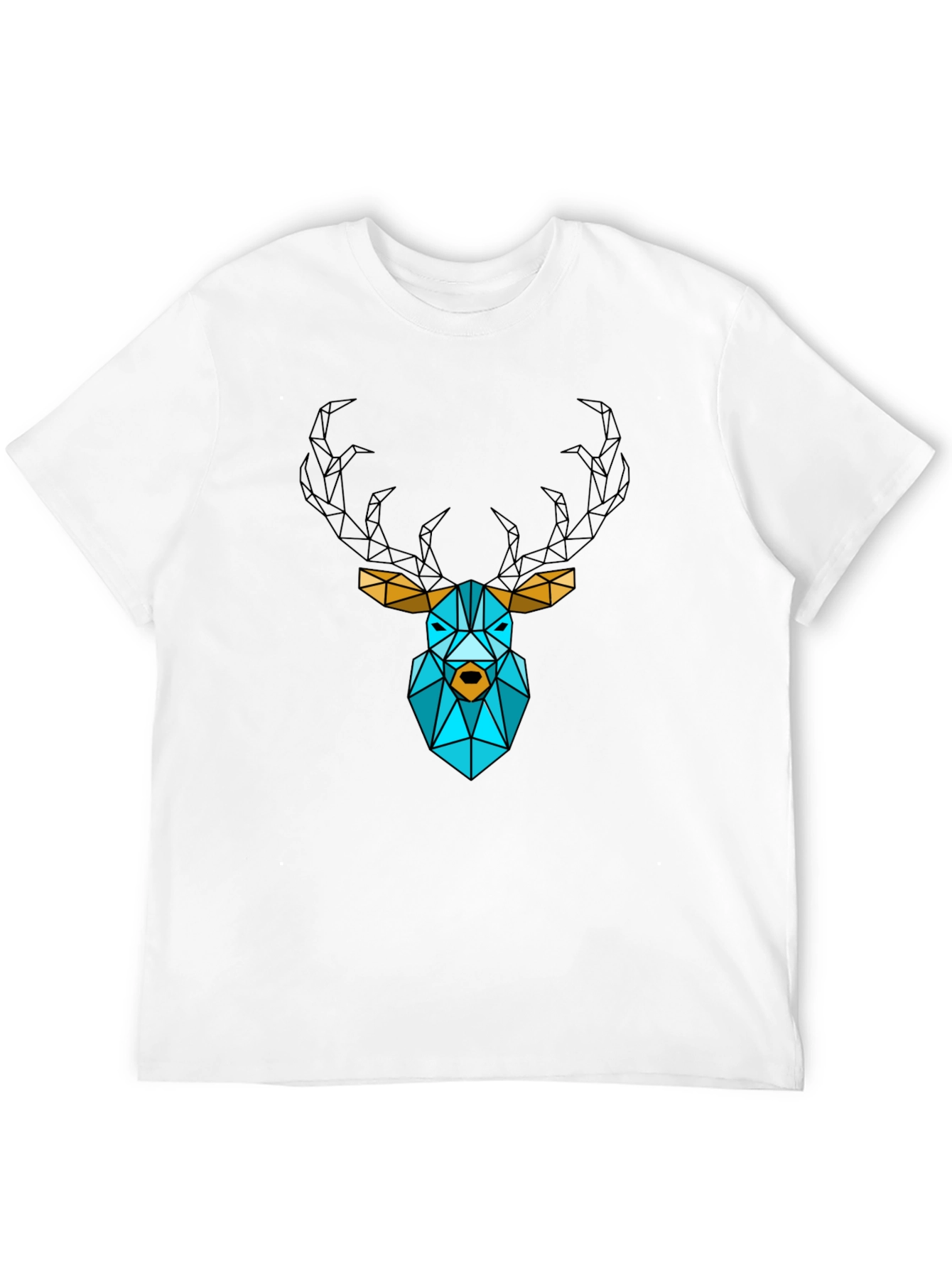 Geometric Deer Graphic T-Shirt - Modern Style