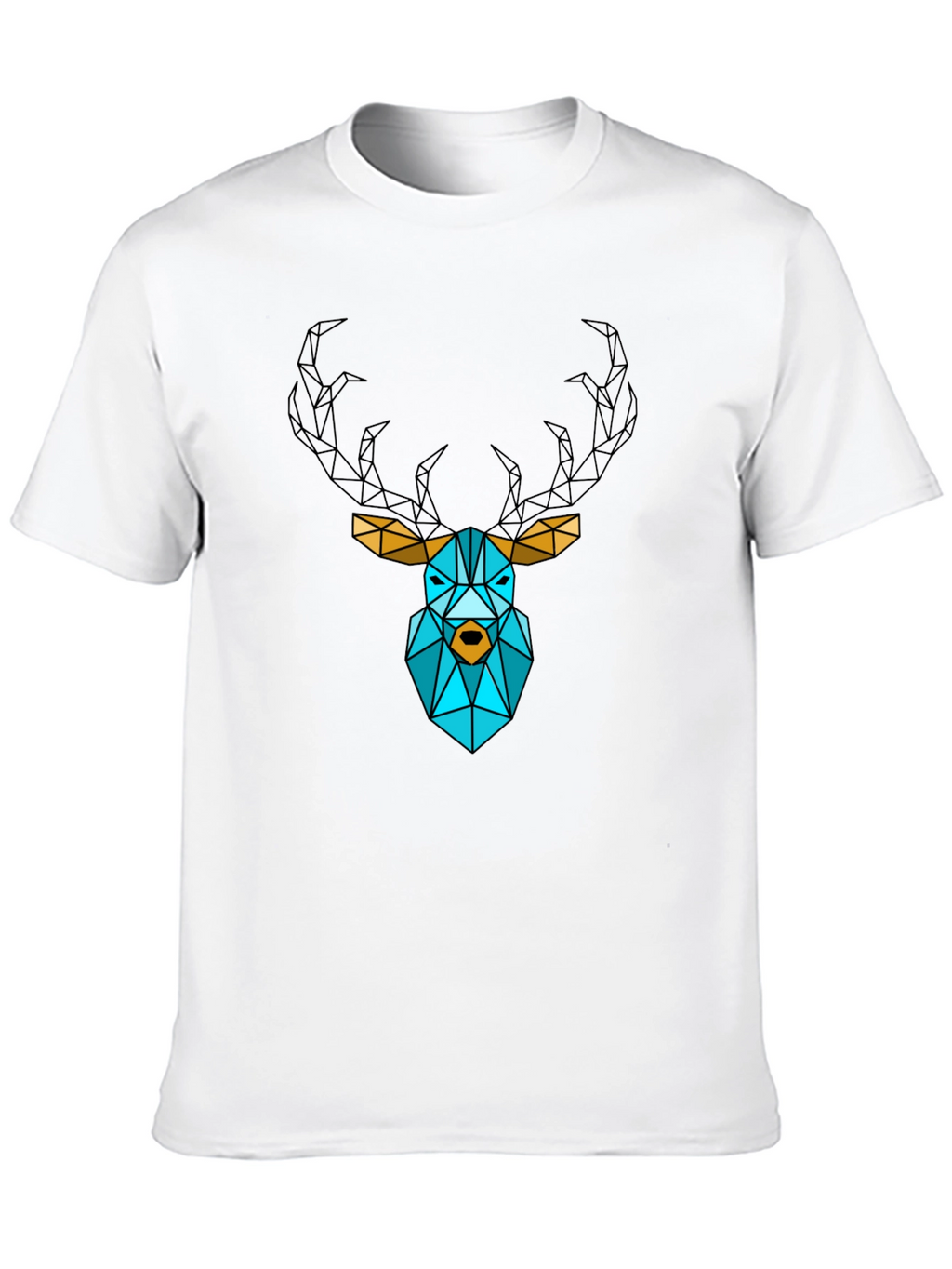 Geometric Deer Graphic T-Shirt - Modern Style